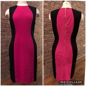 Tahari seeveless fitted illusion dress, Sz 10